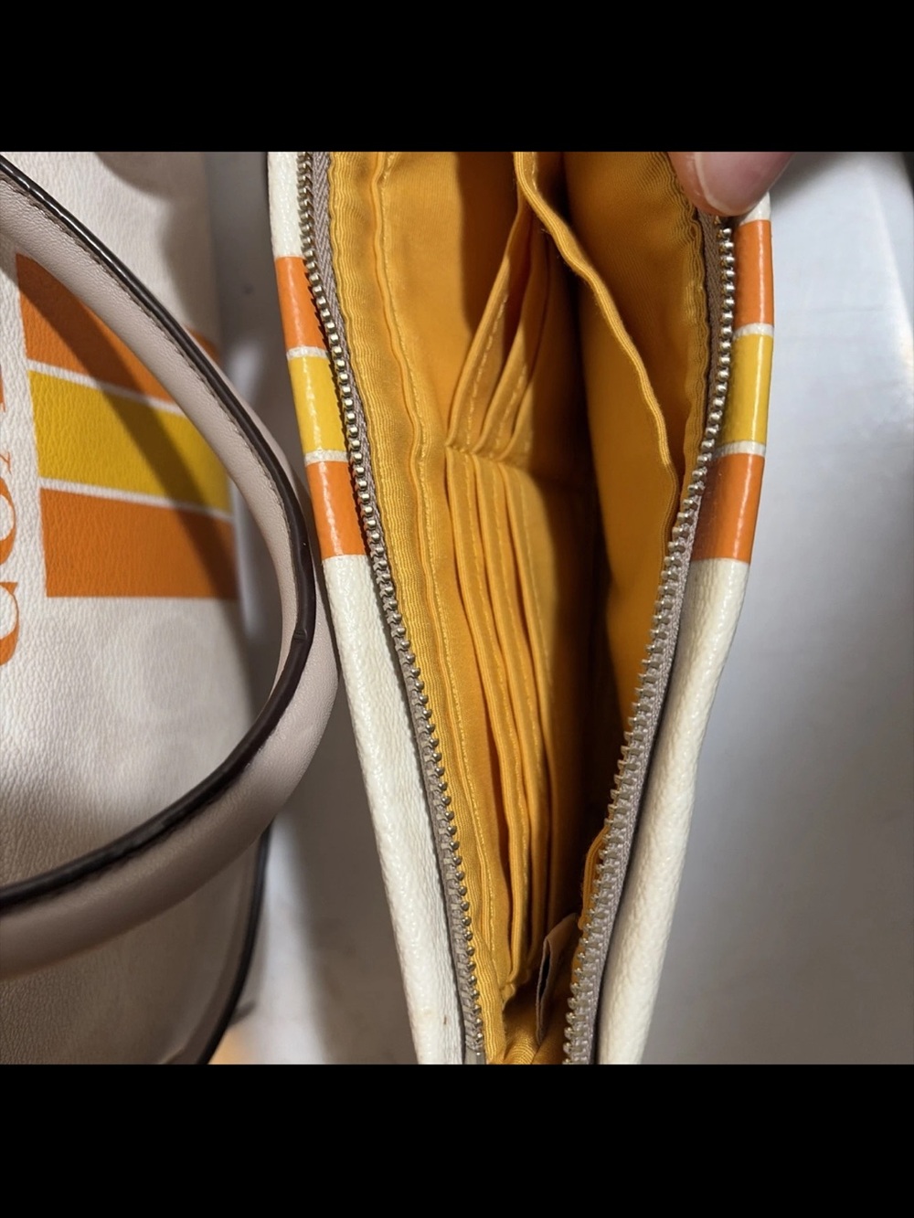 Coach Varsity Stripe Bennet Satchel with matching Wristlet - Picture 6 of 11
